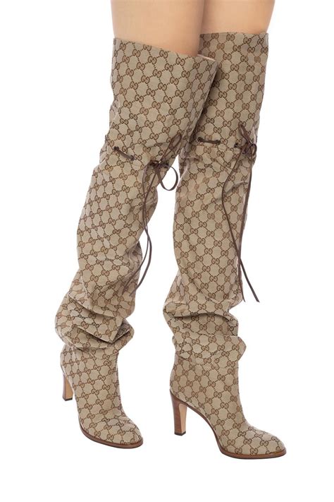 gucci ankle boots ebay|Gucci monogram thigh high boots.